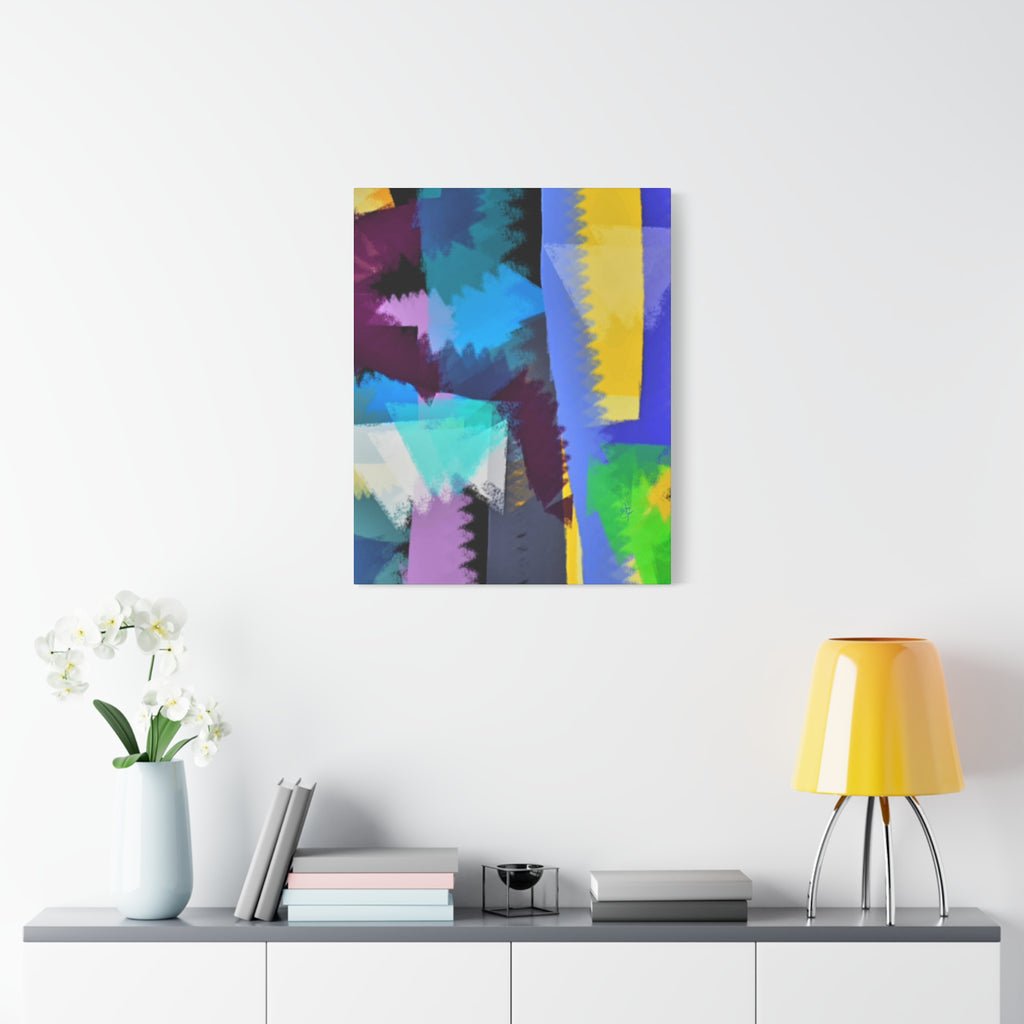 Abstract Color Burst Canvas Print — Vibrant Geometric Wall Art