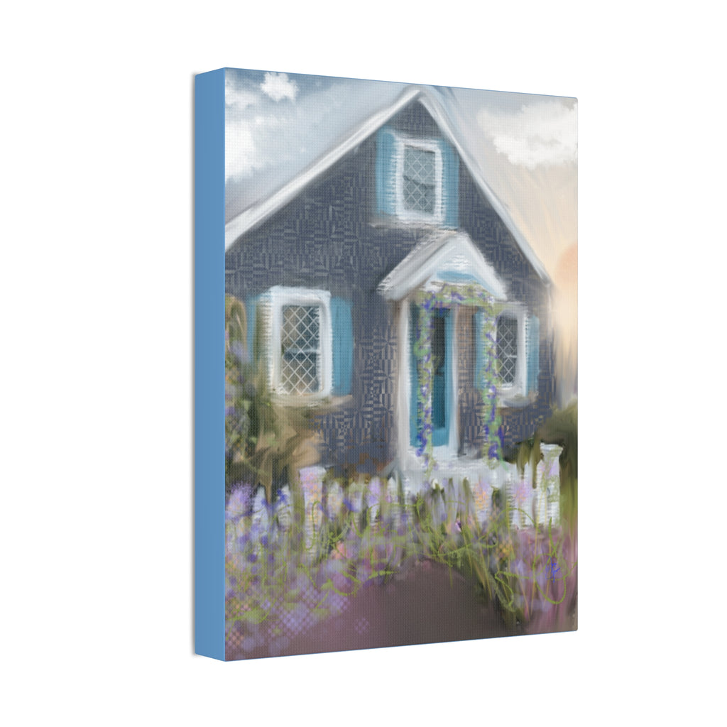 Coastal Cottage Garden Canvas Print — Stretched 1.5" Wall Art