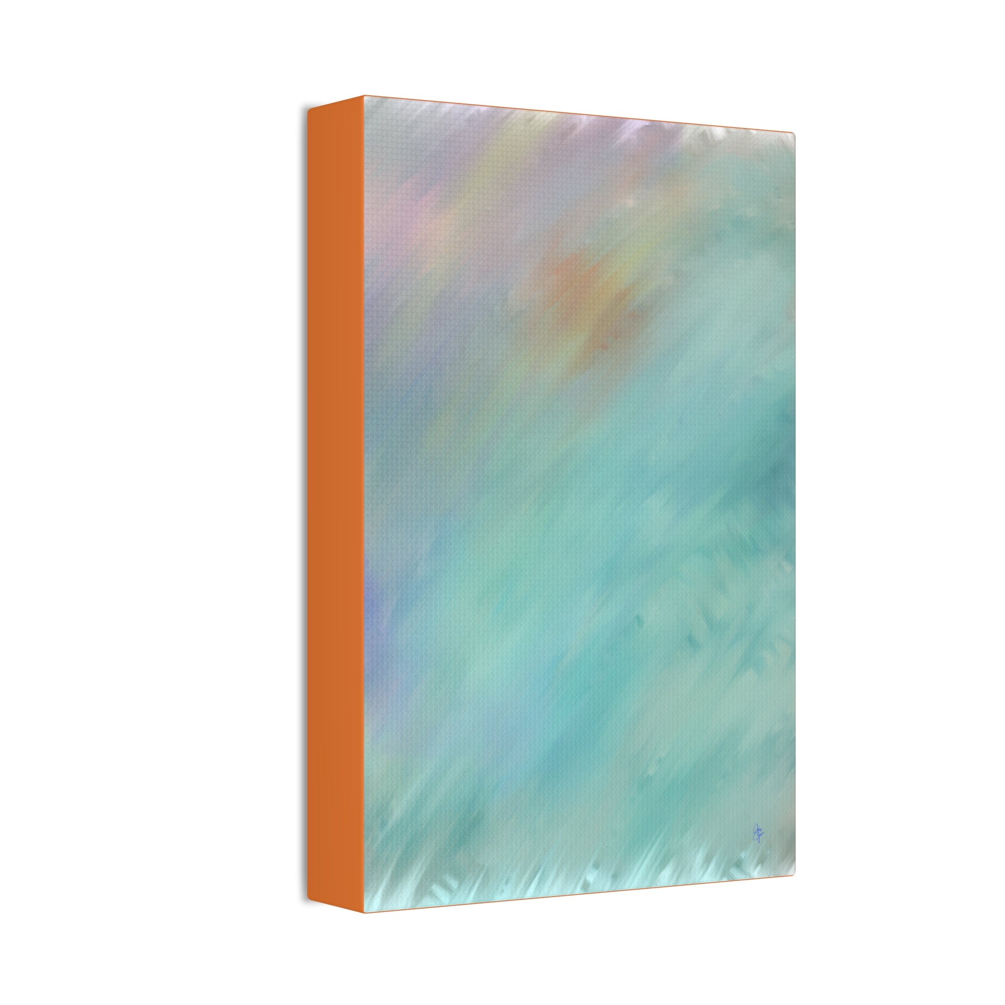 Abstract Teal Watercolor Canvas Print — Stretched 1.5" Edge