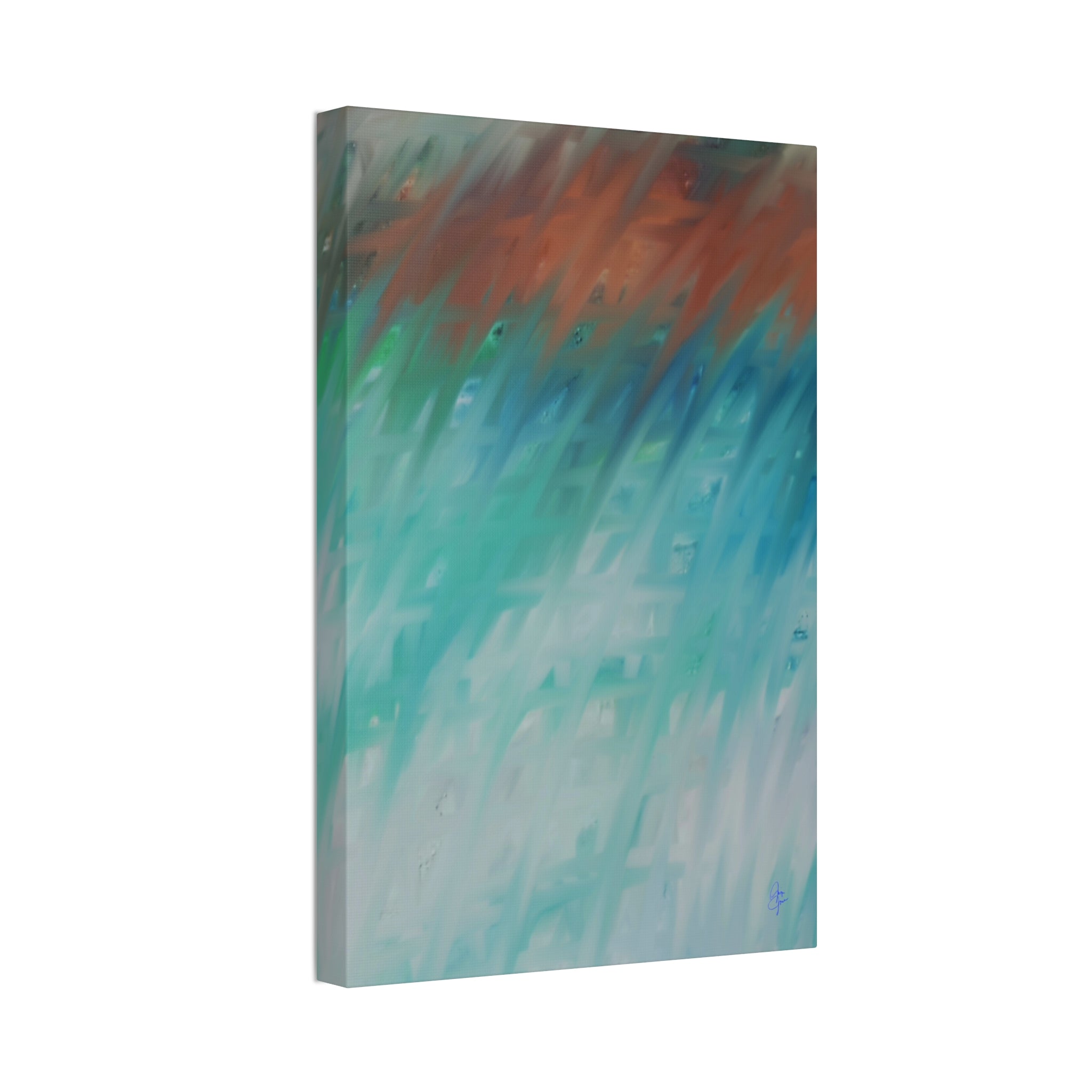 Ocean Breeze Abstract Canvas - Stretched 1.5" Wall Art