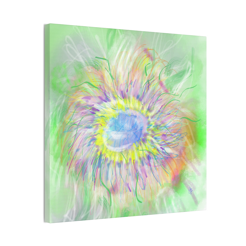 Abstract Pastel Bloom Canvas Print — Floral Wall Art for Living Room & Nursery