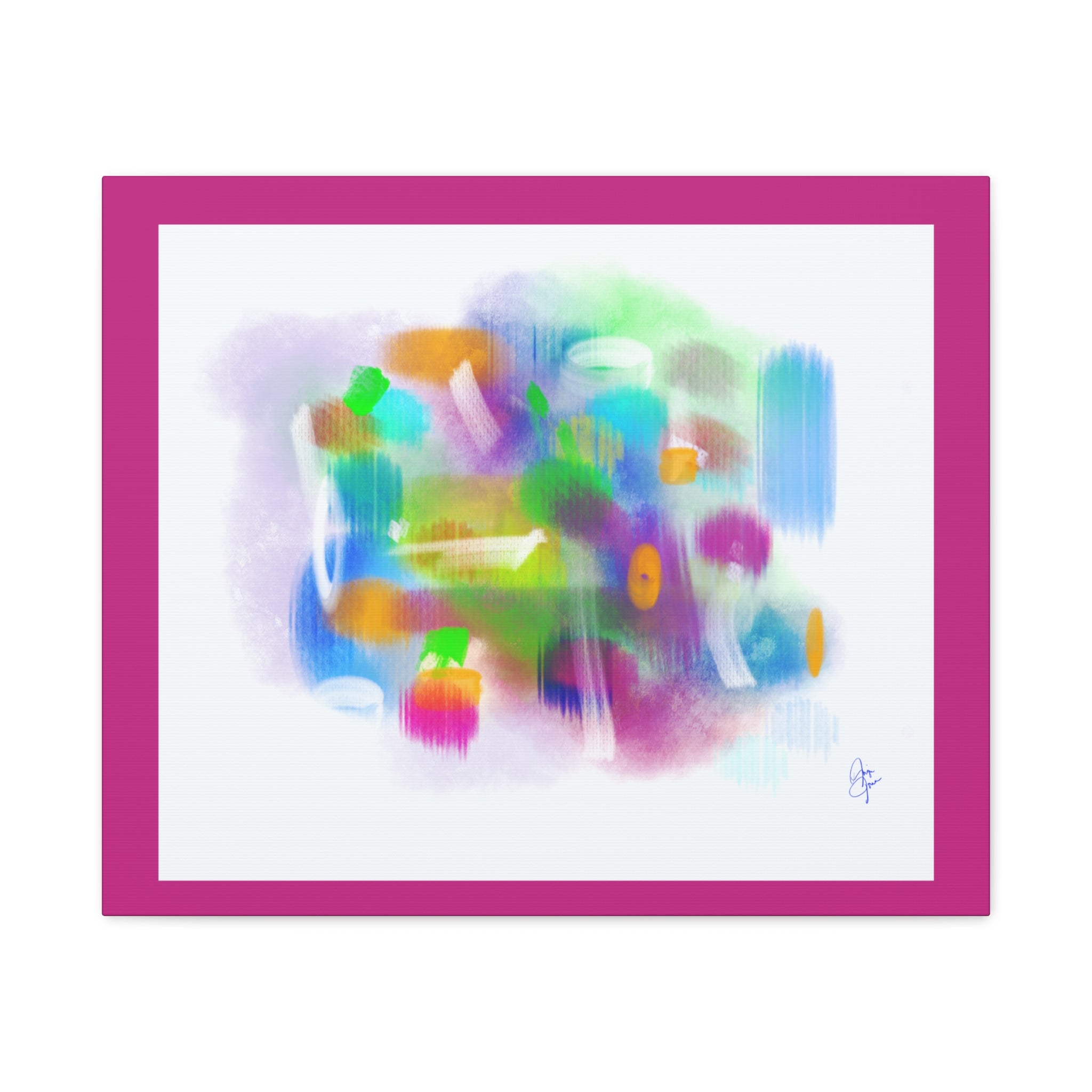 Abstract Colorful Brushstroke Canvas Print — Vibrant Modern Wall Art