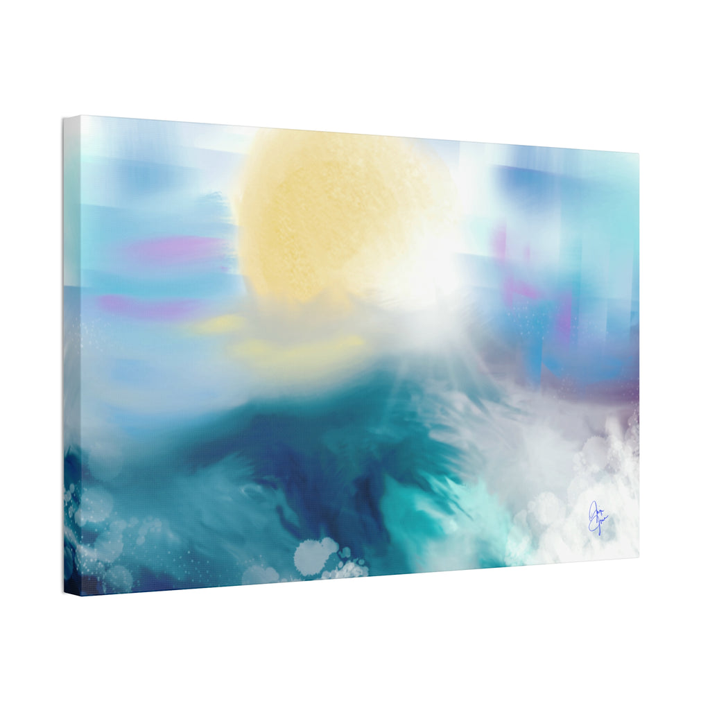 Ocean Sunrise Abstract Canvas Print — Stretched 1.5"