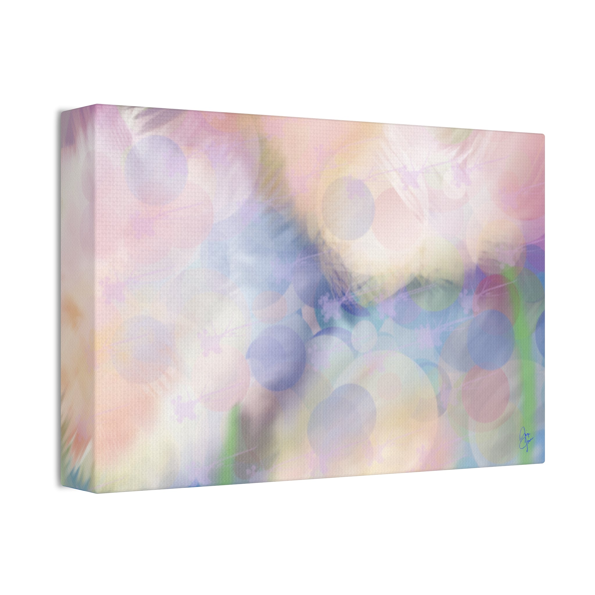 Pastel Abstract Canvas Print — Dreamy Bokeh Wall Art (Stretched 1.5")