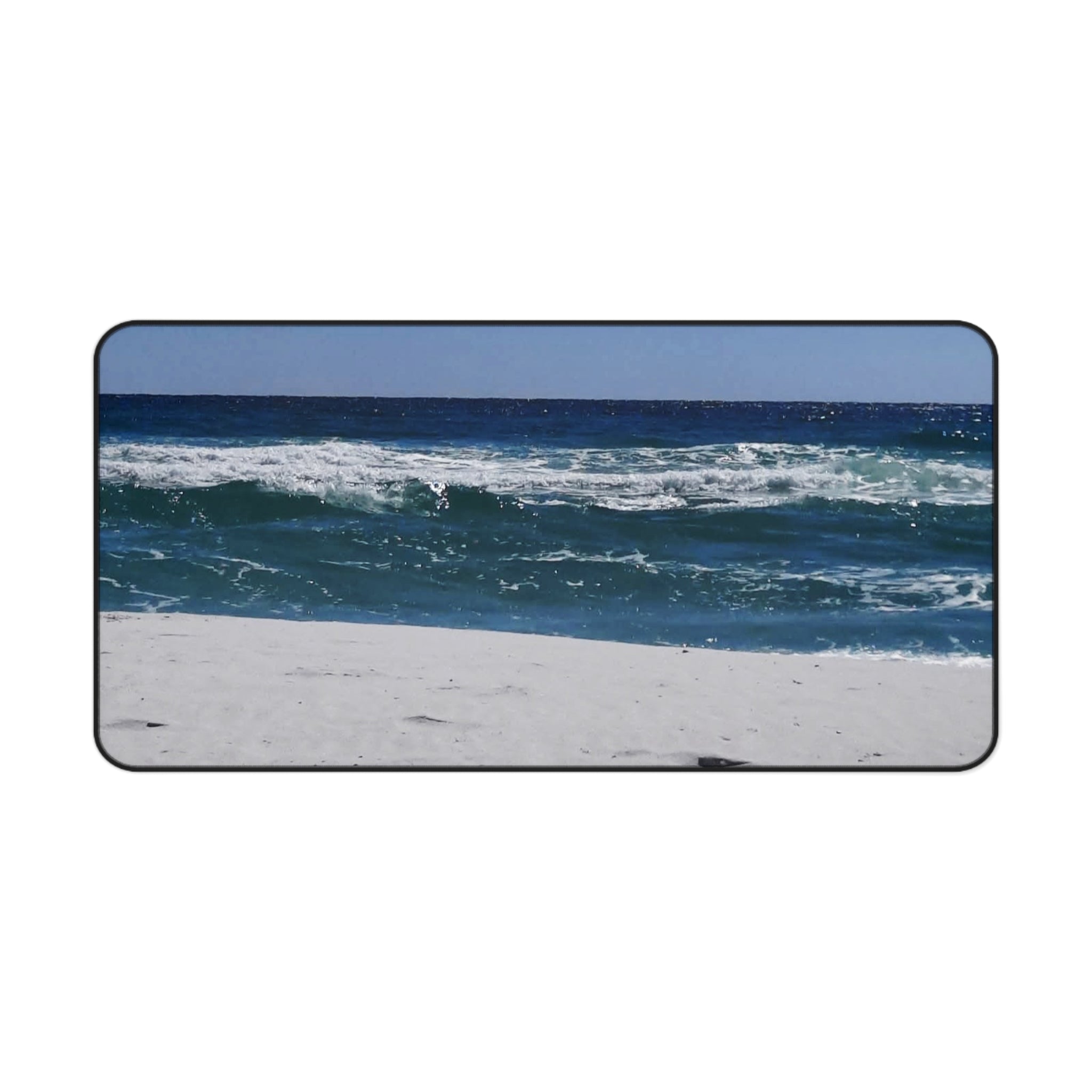 Ocean Beach Desk Mat – Coastal Waves Mouse Pad for Home Office