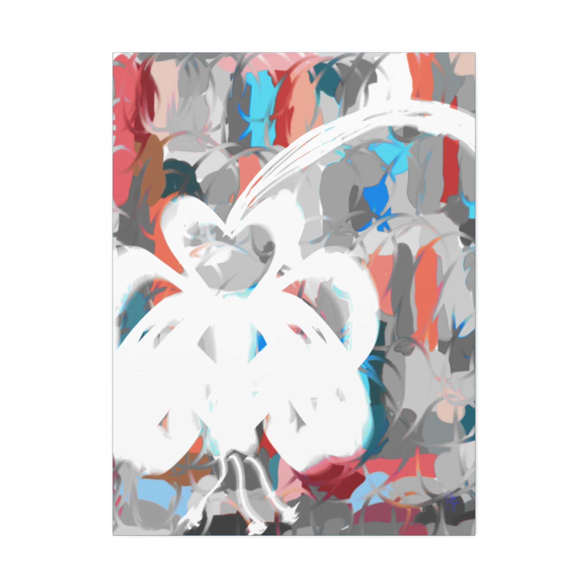 Abstract Coastal Breeze Canvas Print — Modern Stretched Wall Art
