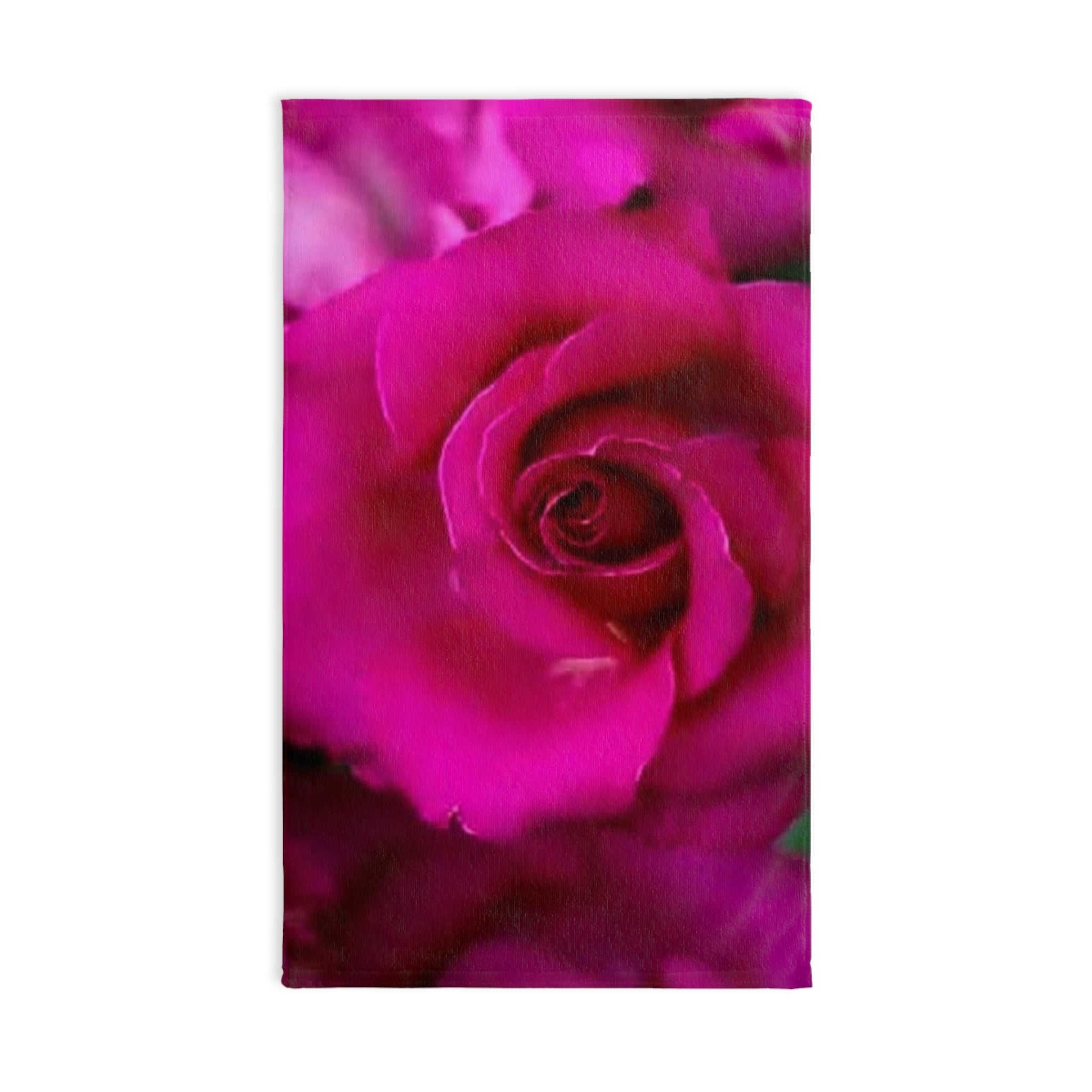 Rose Bloom Hand Towel — Vibrant Pink Floral Kitchen & Guest Towel