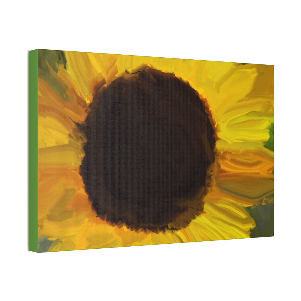 Sunflower Close-Up Canvas Stretched Wall Art