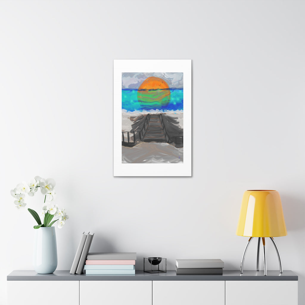 Sunset Beach Canvas Art – Stretched Wall Print