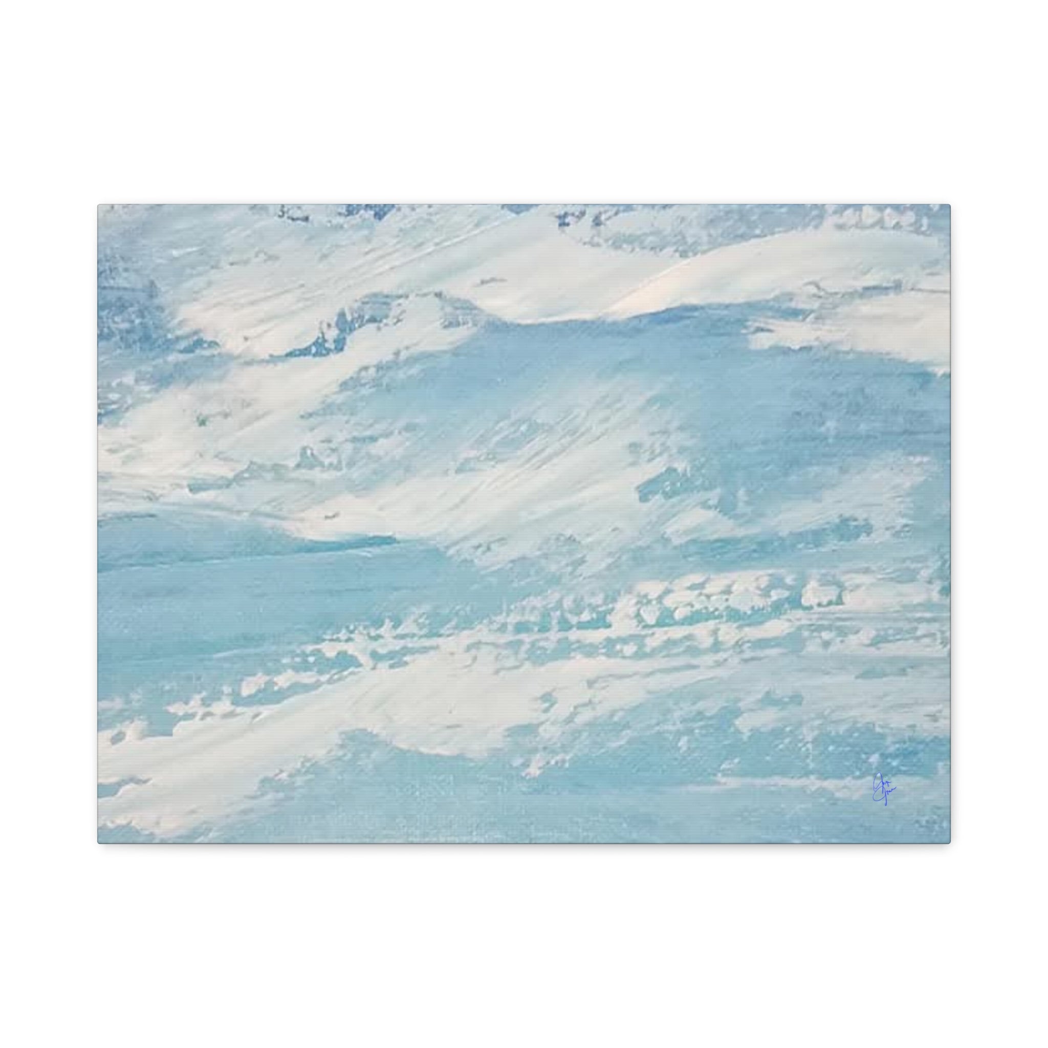 Canvas Wall Art - Serene Ocean Waves Design