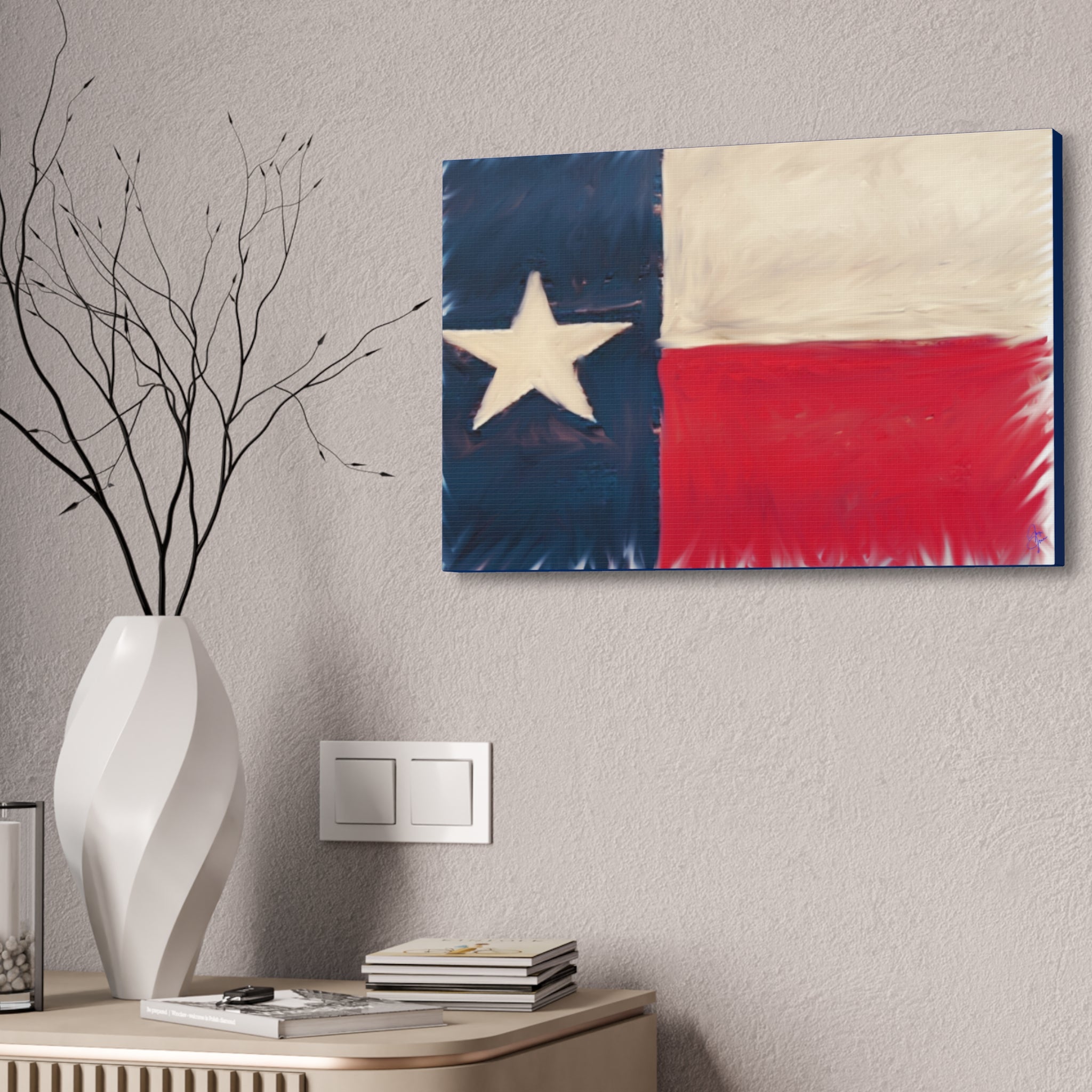 Texas Pride Canvas Stretched 1.5" - Patriotic Home Wall Art