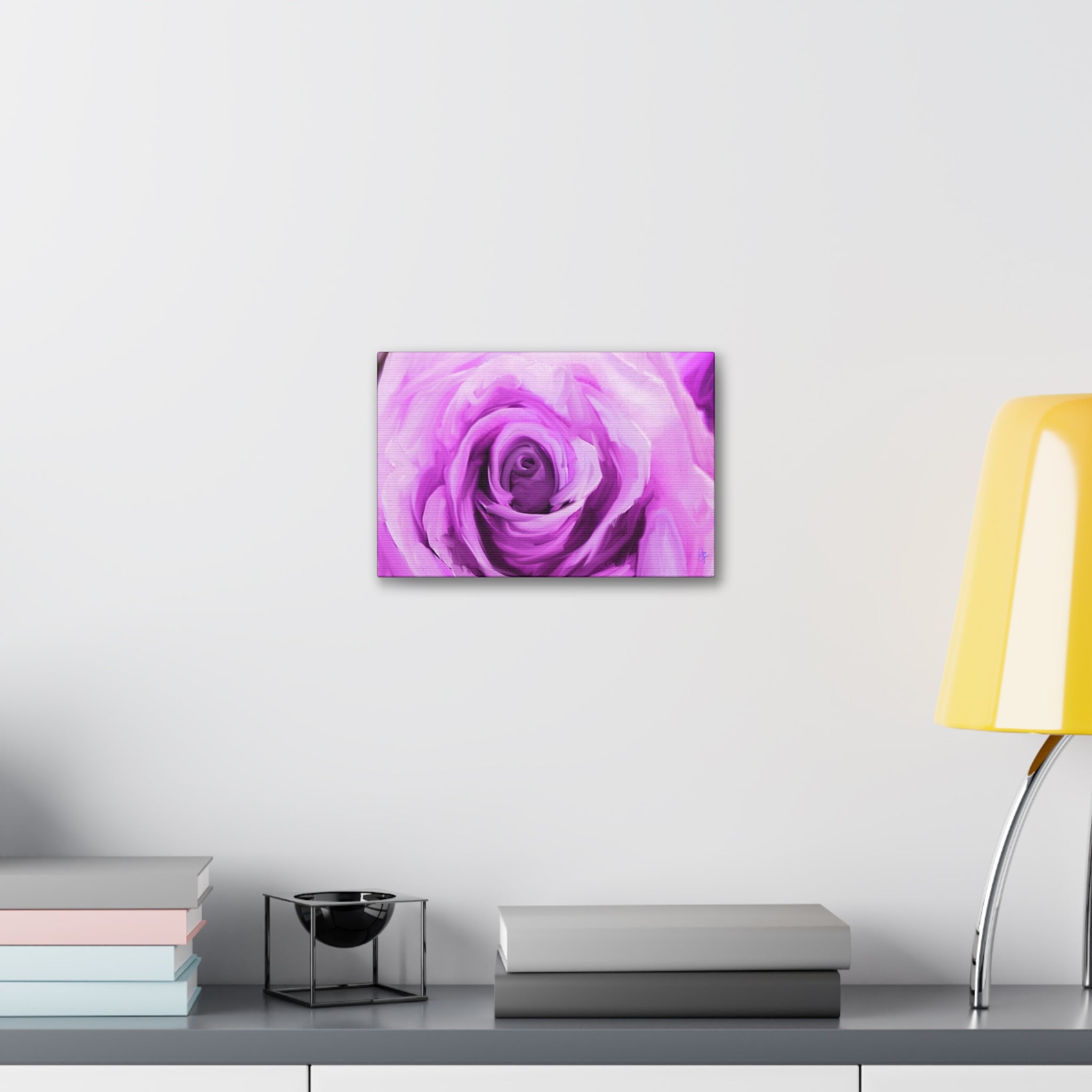 Lavender Rose Abstract Canvas Print — Stretched 1.5" Wall Art