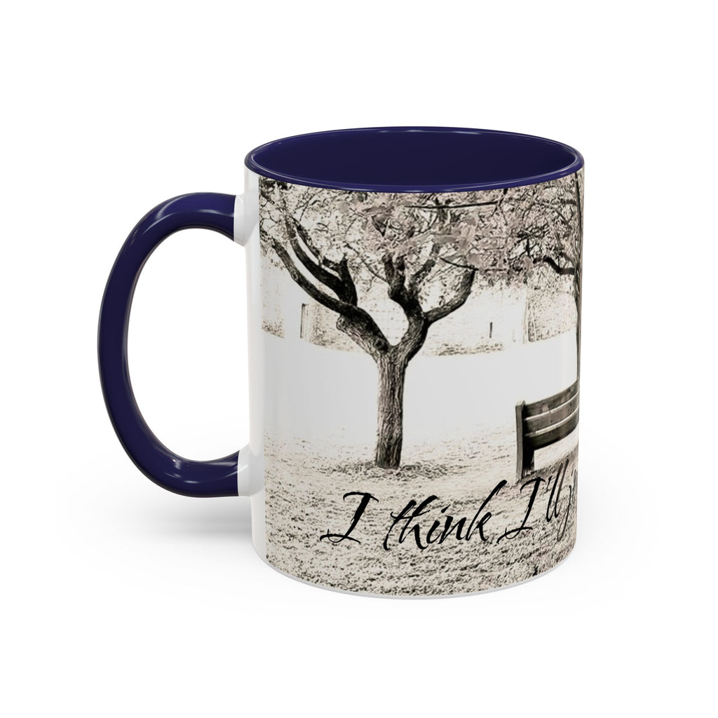 Conversation Bench Coffee Mug — 'I'll Join the Conversation' Accent Ceramic Mug