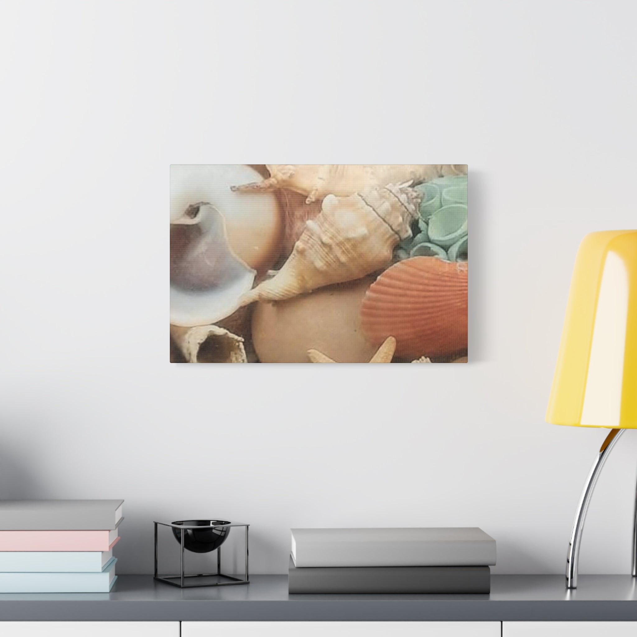 Seashells Beach Canvas Wall Art – Matte Stretched 1.25"