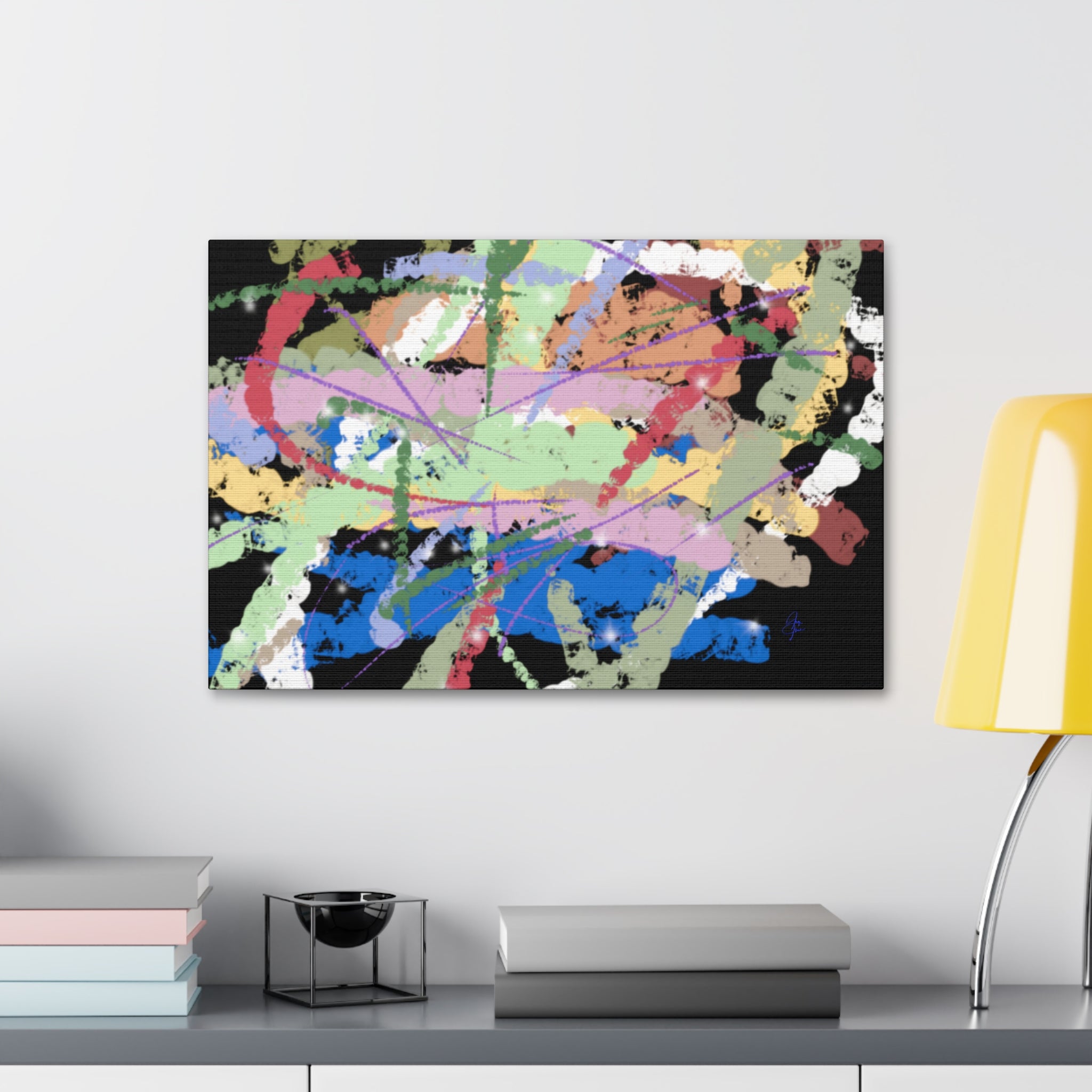 Abstract Color Splash Canvas Print — Vibrant Modern Wall Art (Stretched 1.5")