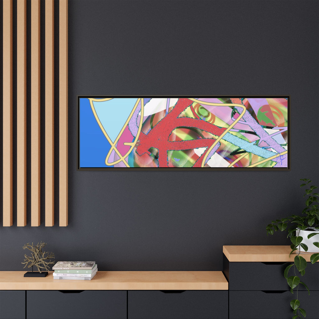 Abstract Multi‑Color Framed Canvas Art – Vibrant Modern Wall Decor