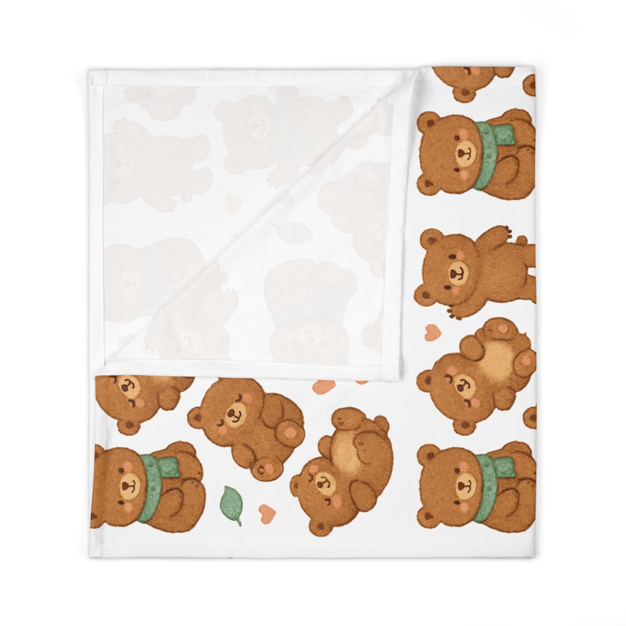Cute Brown Bear Baby Swaddle Blanket – Soft Nursery Wrap for Newborns & Baby Shower Gift