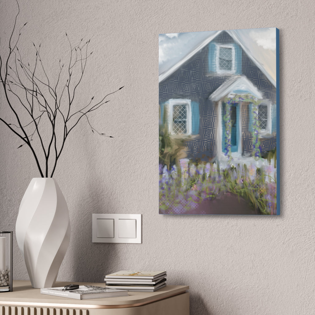Coastal Cottage Garden Canvas Print — Stretched 1.5" Wall Art