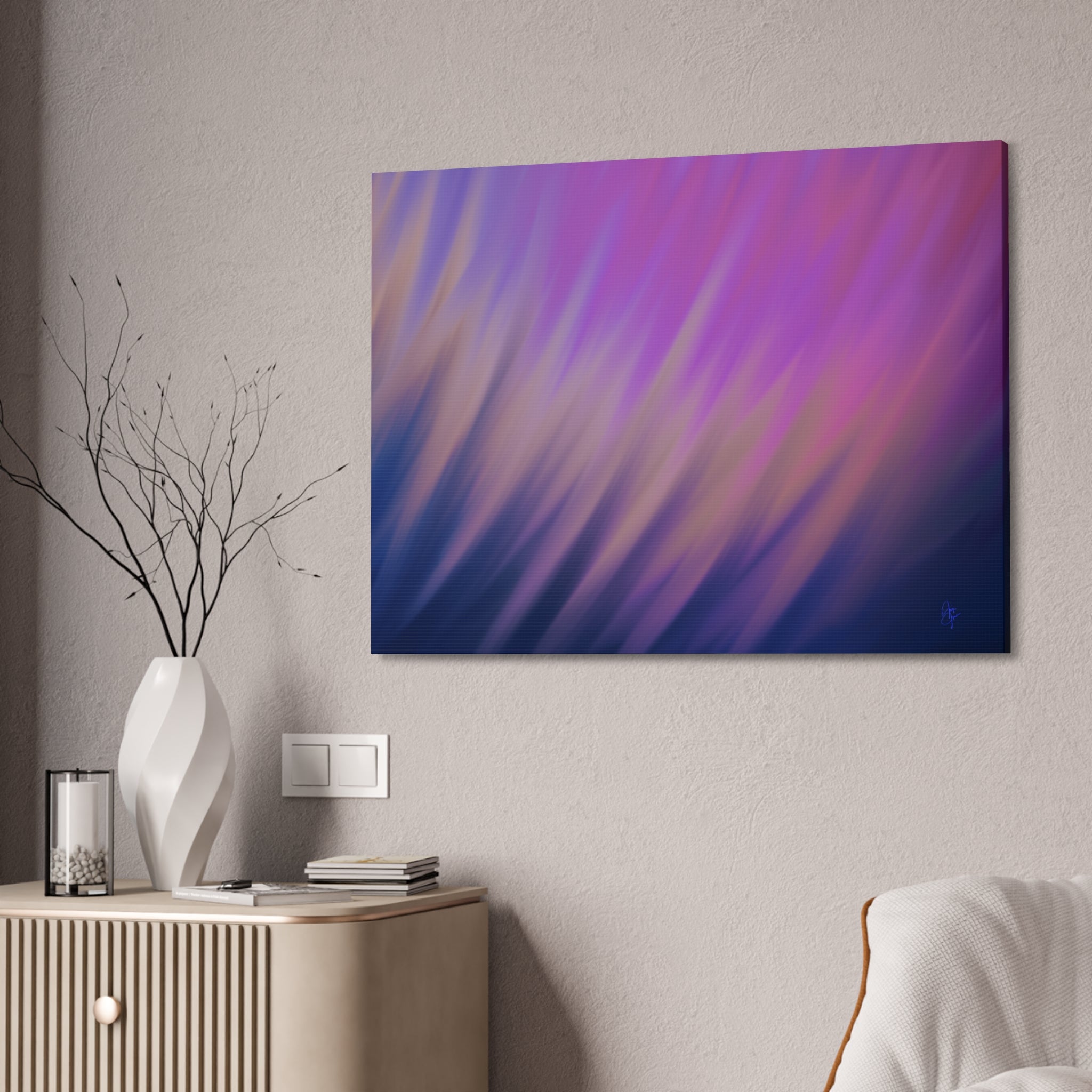Abstract Purple Gradient Canvas Wall Art — Stretched 1.5"