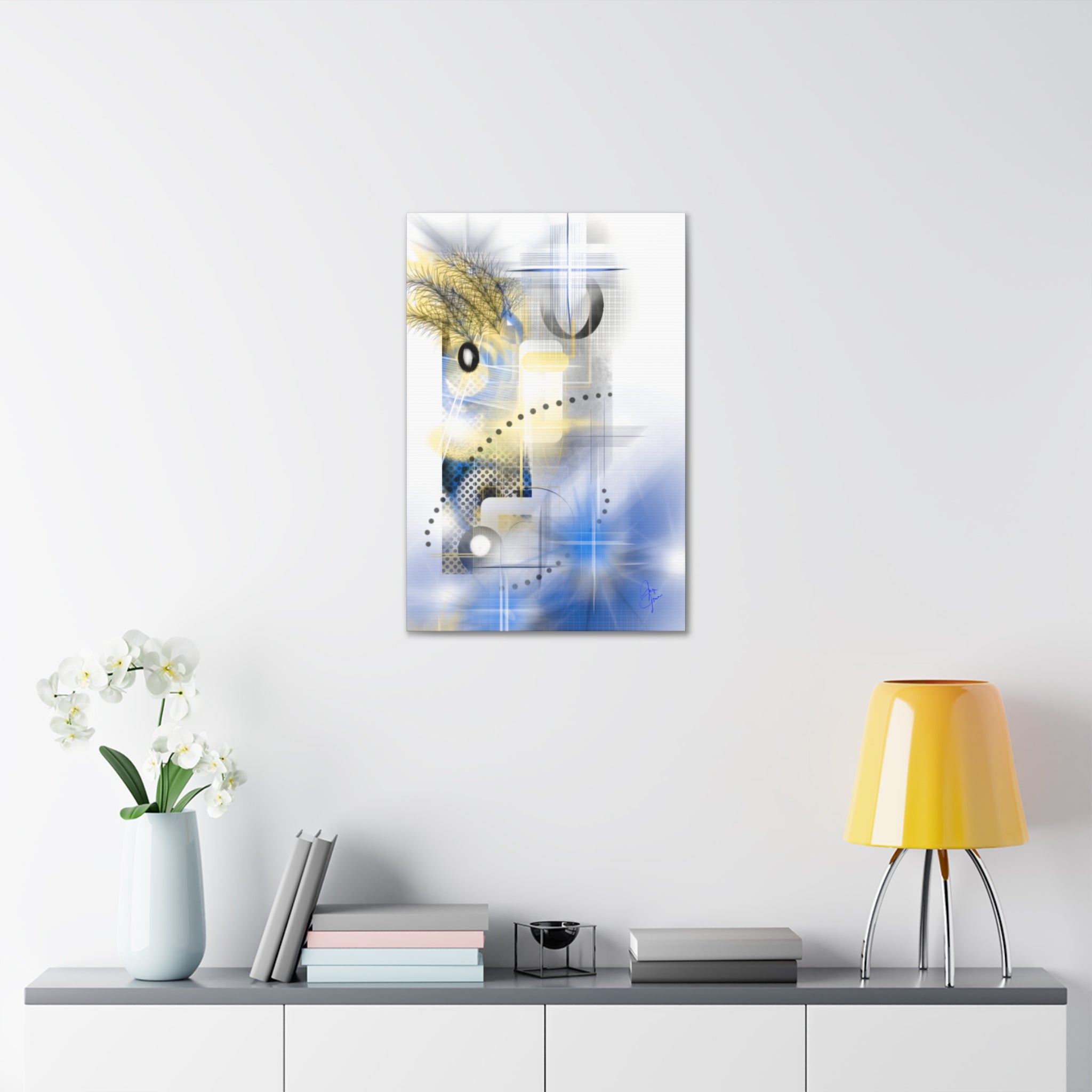 Abstract Parrot Canvas Stretched 1.5"