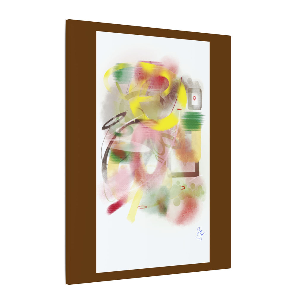 Abstract Color Burst Matte Canvas Wall Art — Green-Edged Stretched Print