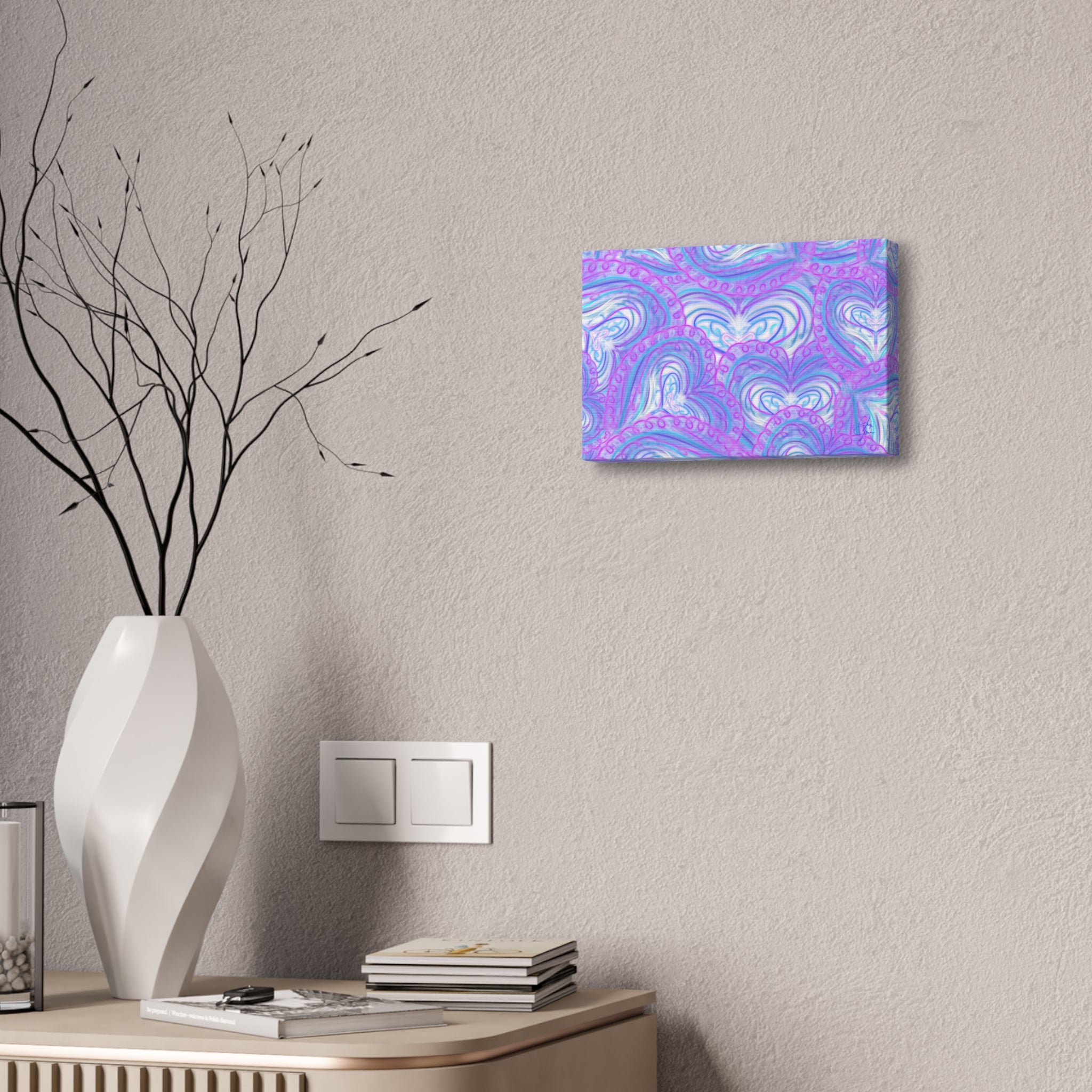 Pastel Heart Swirl Canvas Print — Stretched 1.5"