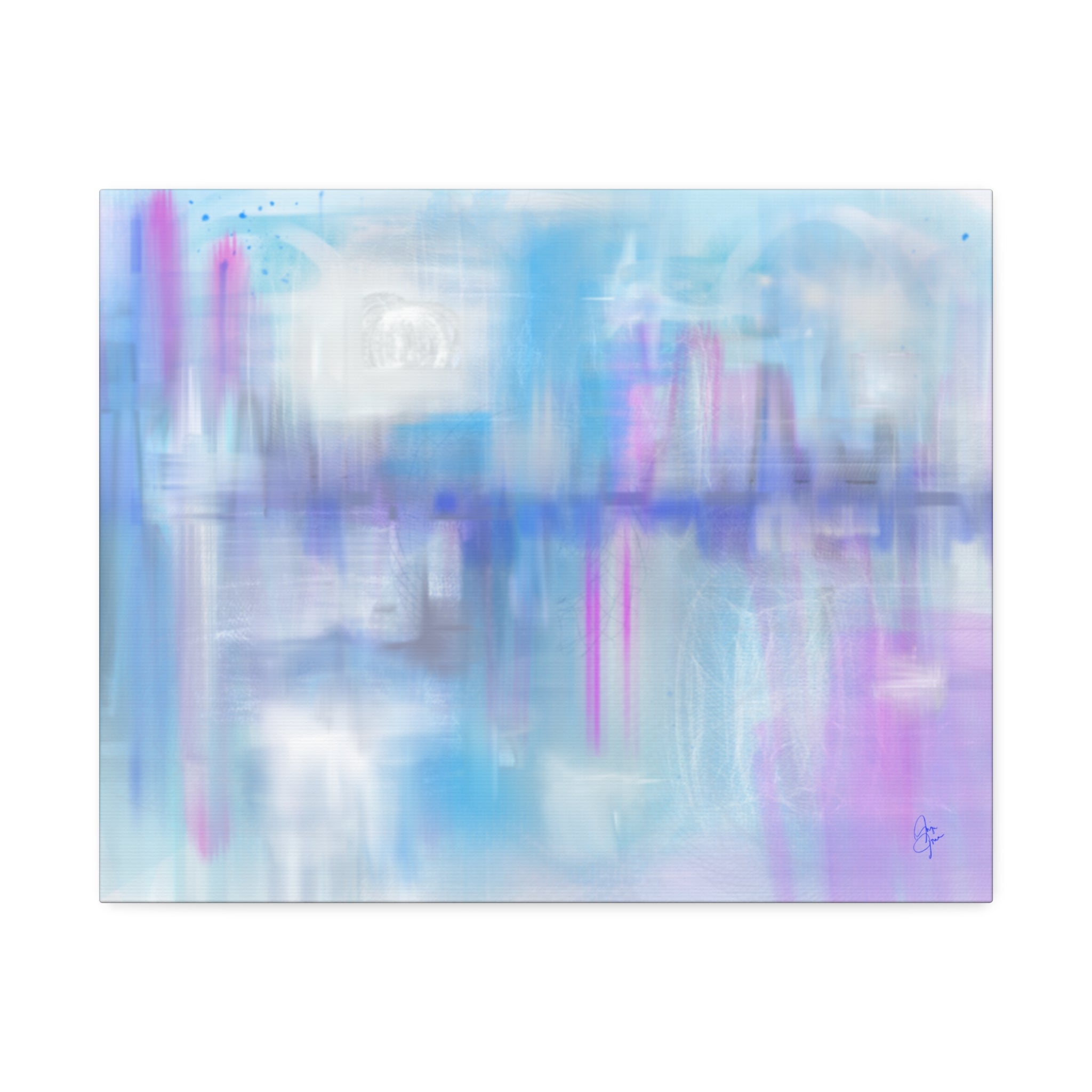 Abstract Pastel Cityscape Canvas Print — Stretched 1.5"