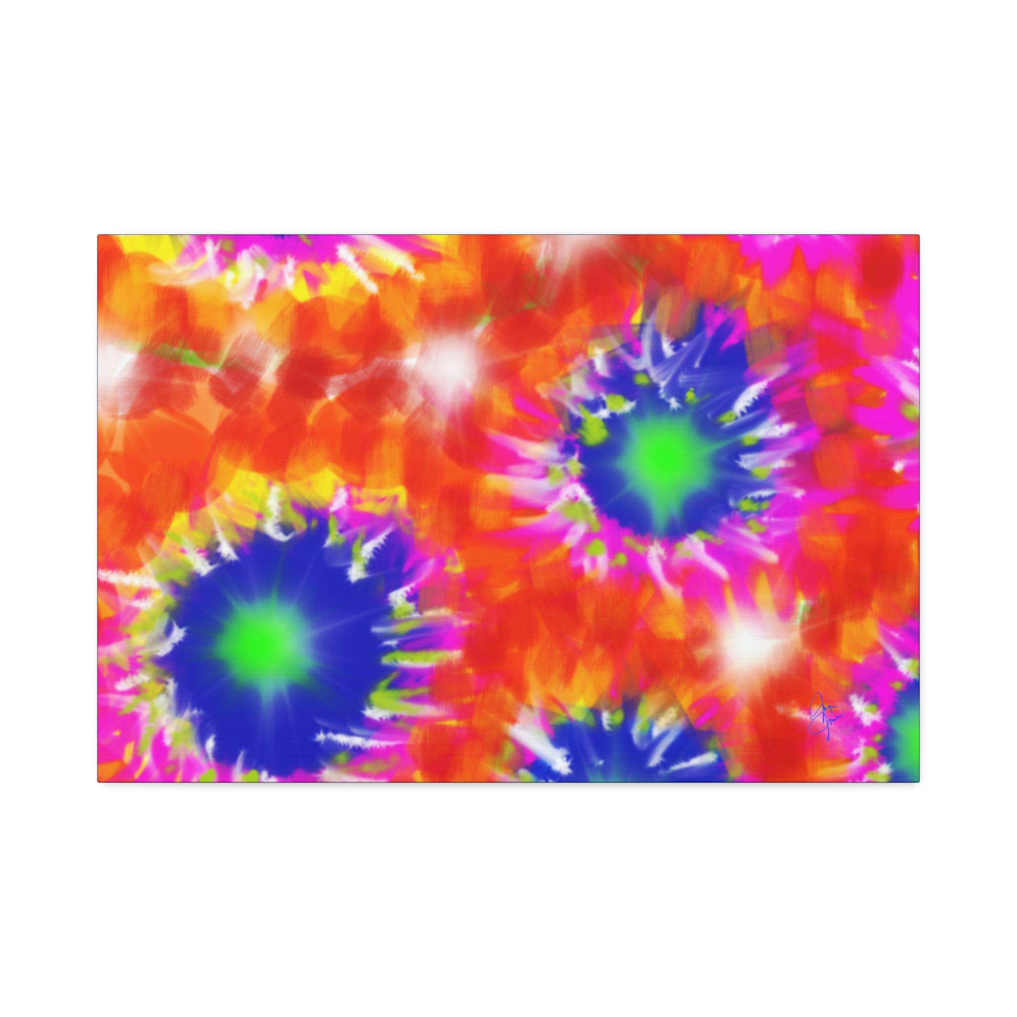 Tie-Dye Burst Canvas Print — Vibrant Abstract Wall Art