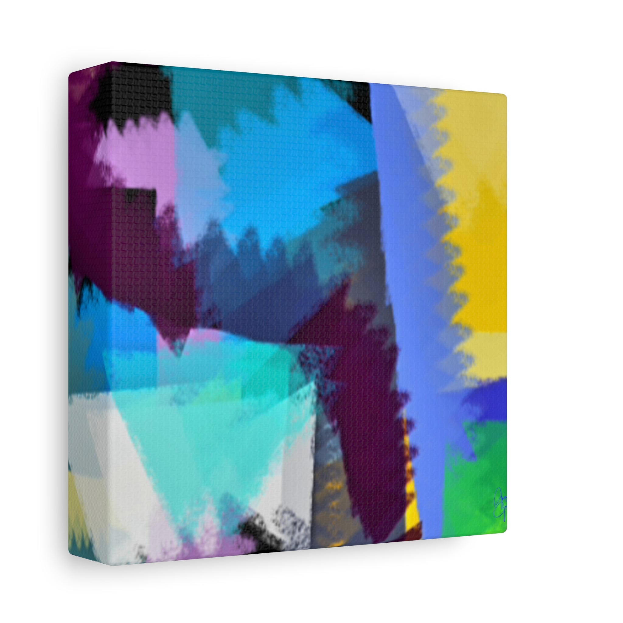 Abstract Color Burst Canvas Print — Vibrant Geometric Wall Art