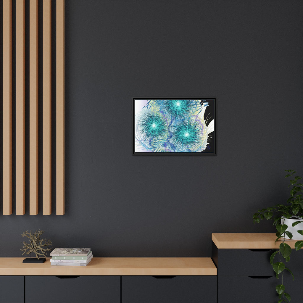 Dandelion Abstract Print Matte Canvas Framed Wall Art