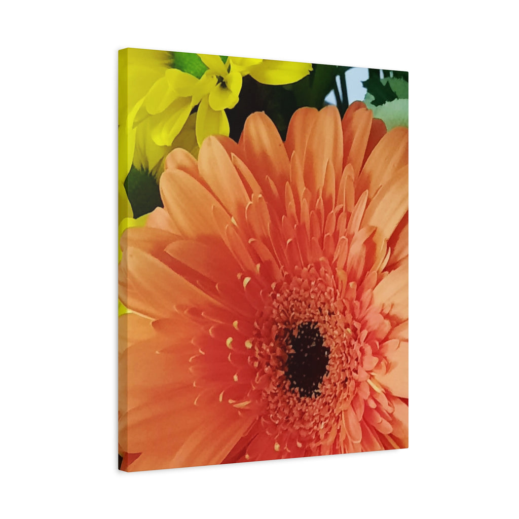 Orange Gerbera Canvas Wall Art — Matte Stretched Floral Print