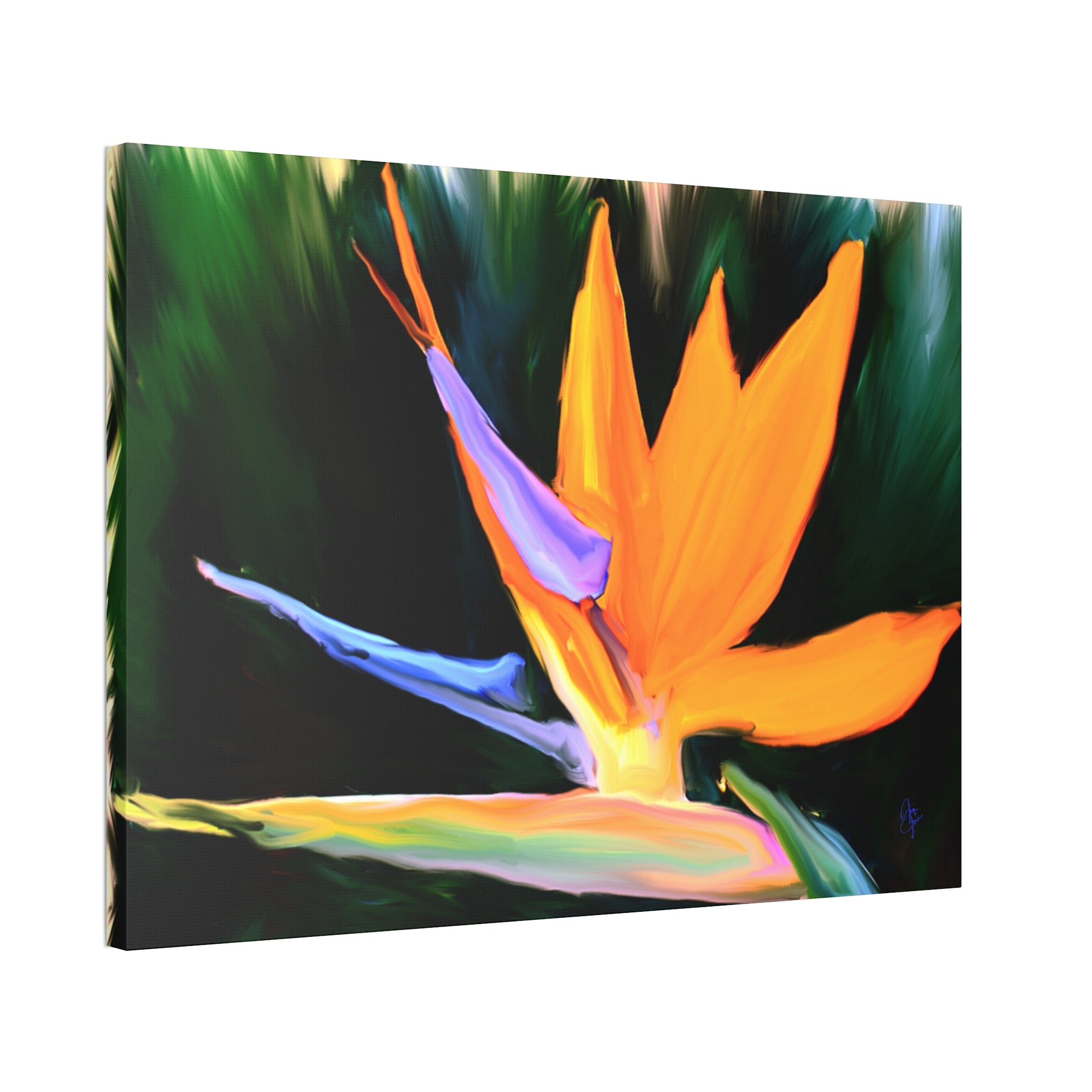 Bird of Paradise Floral Canvas Print — Vibrant Tropical Wall Art