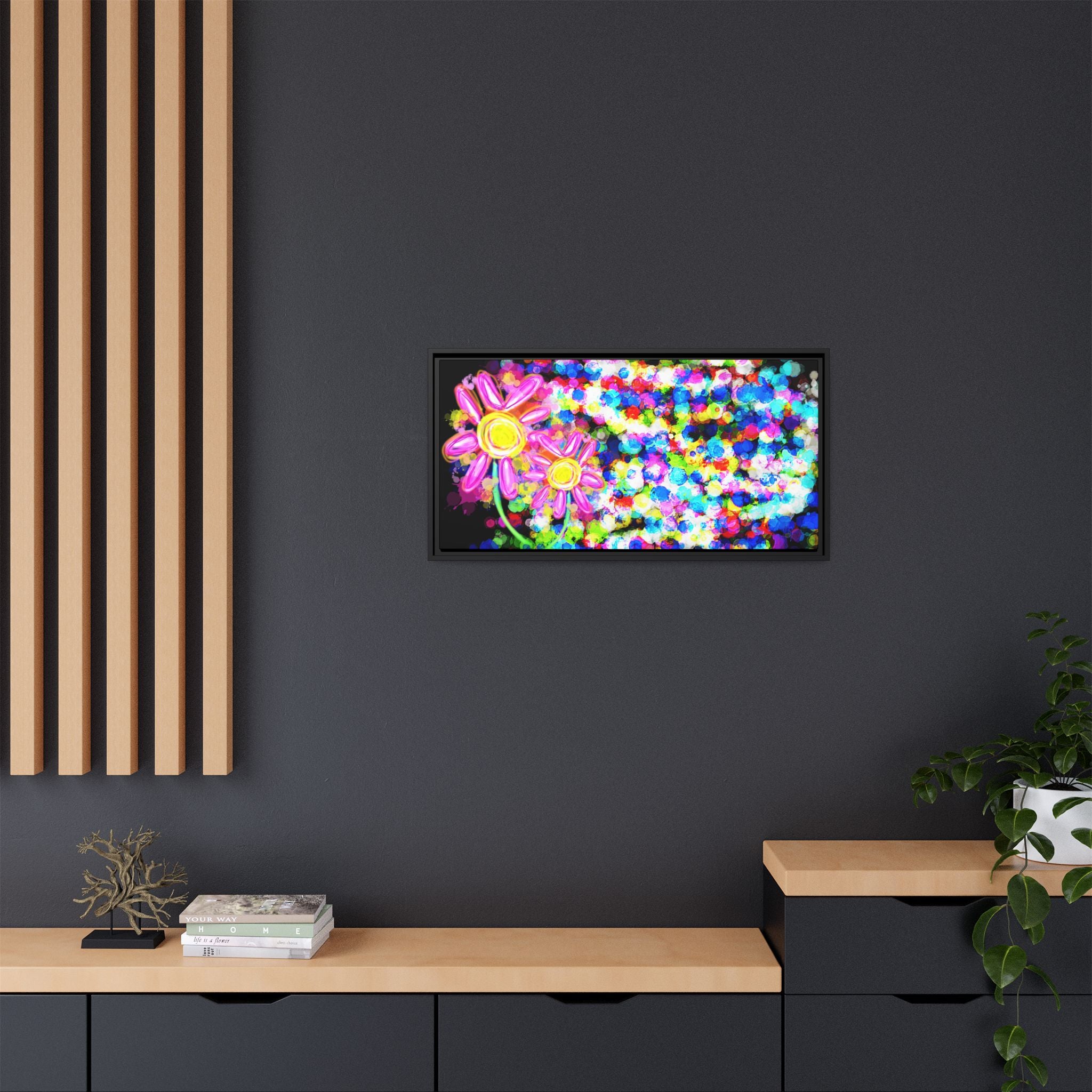 Playful Color Matte Canvas Framed Wall Art