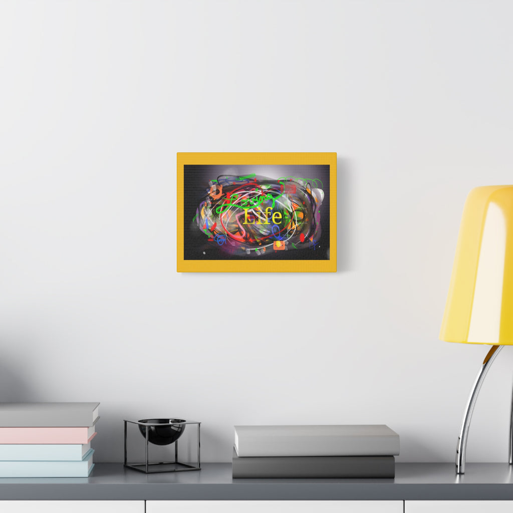 Loving Life Abstract Canvas Wall Art – Colorful Modern Stretched Matte Print