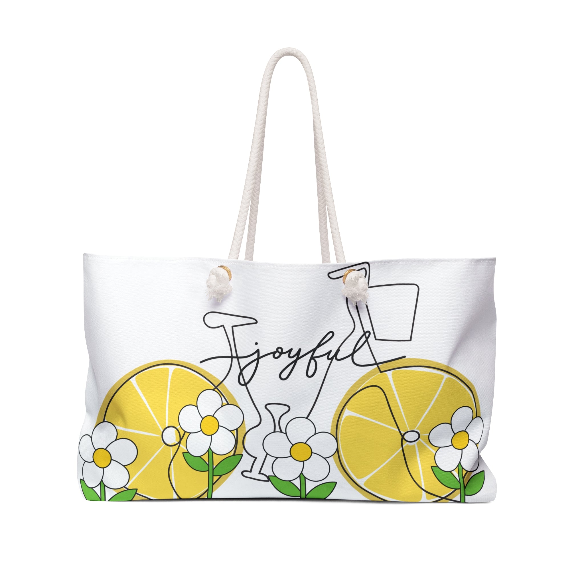Joyful Lemon Bike Weekender Bag
