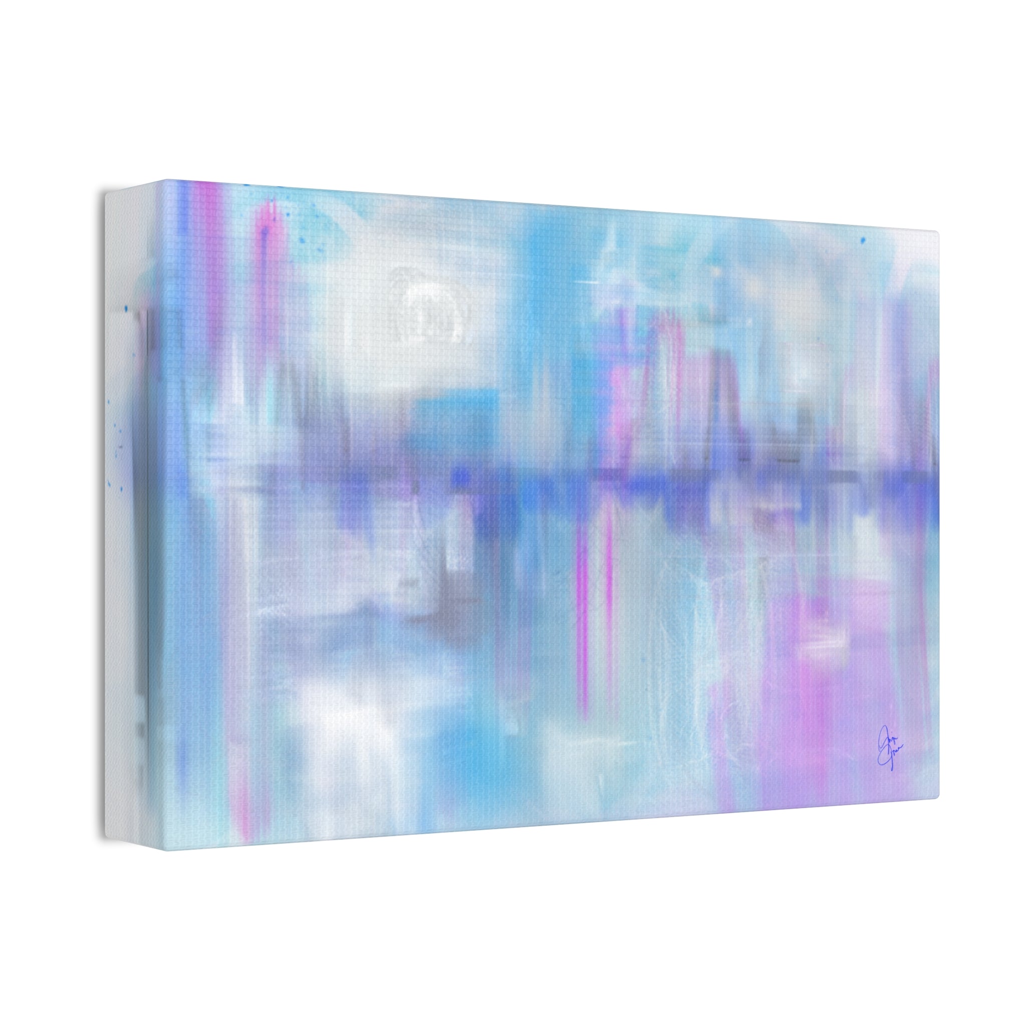 Abstract Pastel Cityscape Canvas Print — Stretched 1.5"