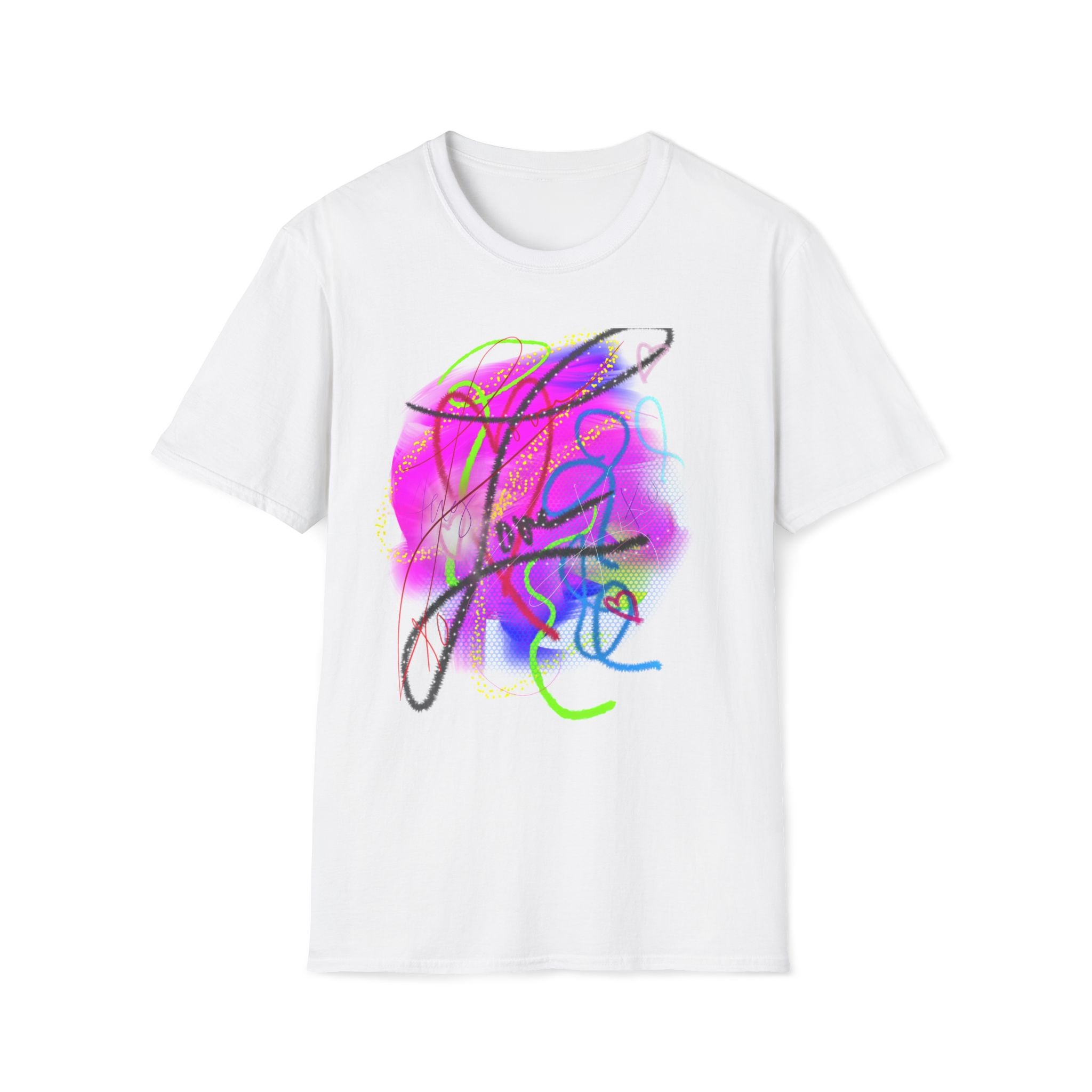Abstract Neon Love T-Shirt — Colorful Graffiti Art Tee
