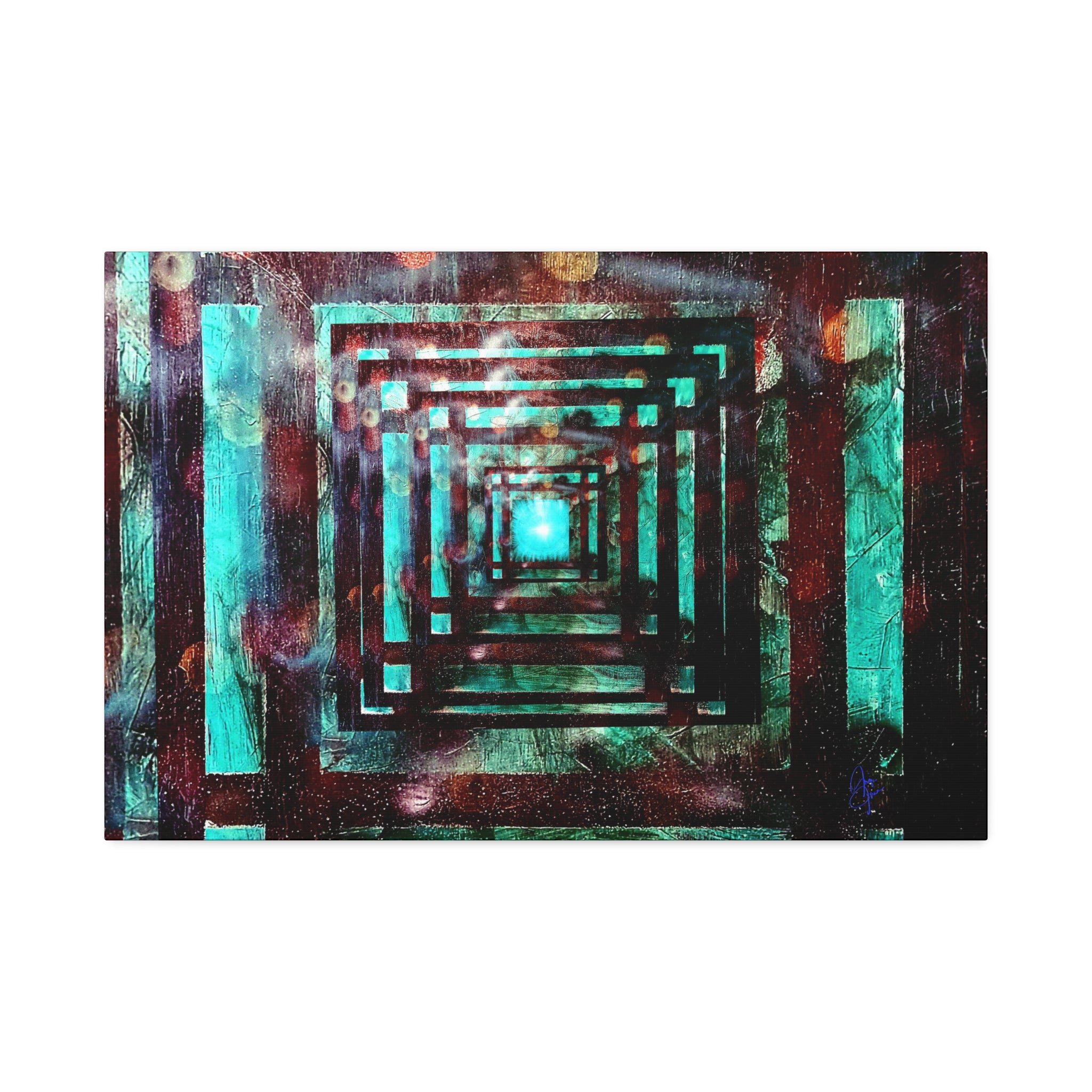 Inspirational Wall Art Canvas — "There's always a light at the end of the tunnel"