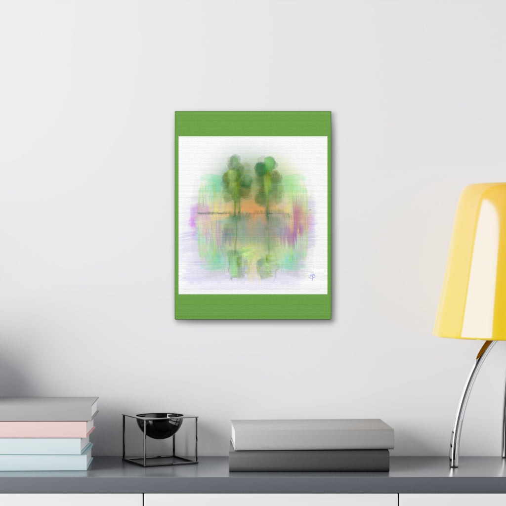 Serene Pastel Trees Canvas Print — Stretched 1.5"
