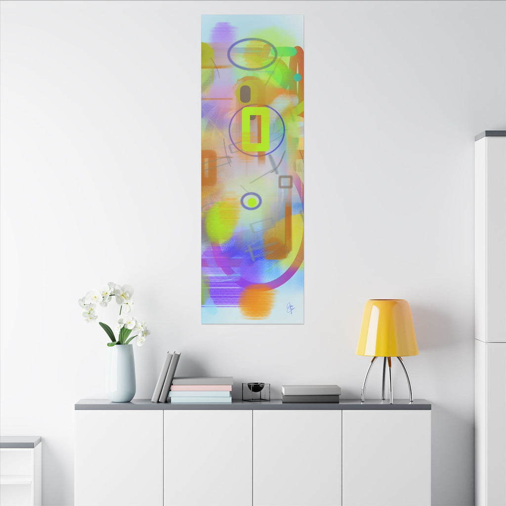 Abstract Color Burst Matte Canvas Print — Vibrant Geometric Wall Art