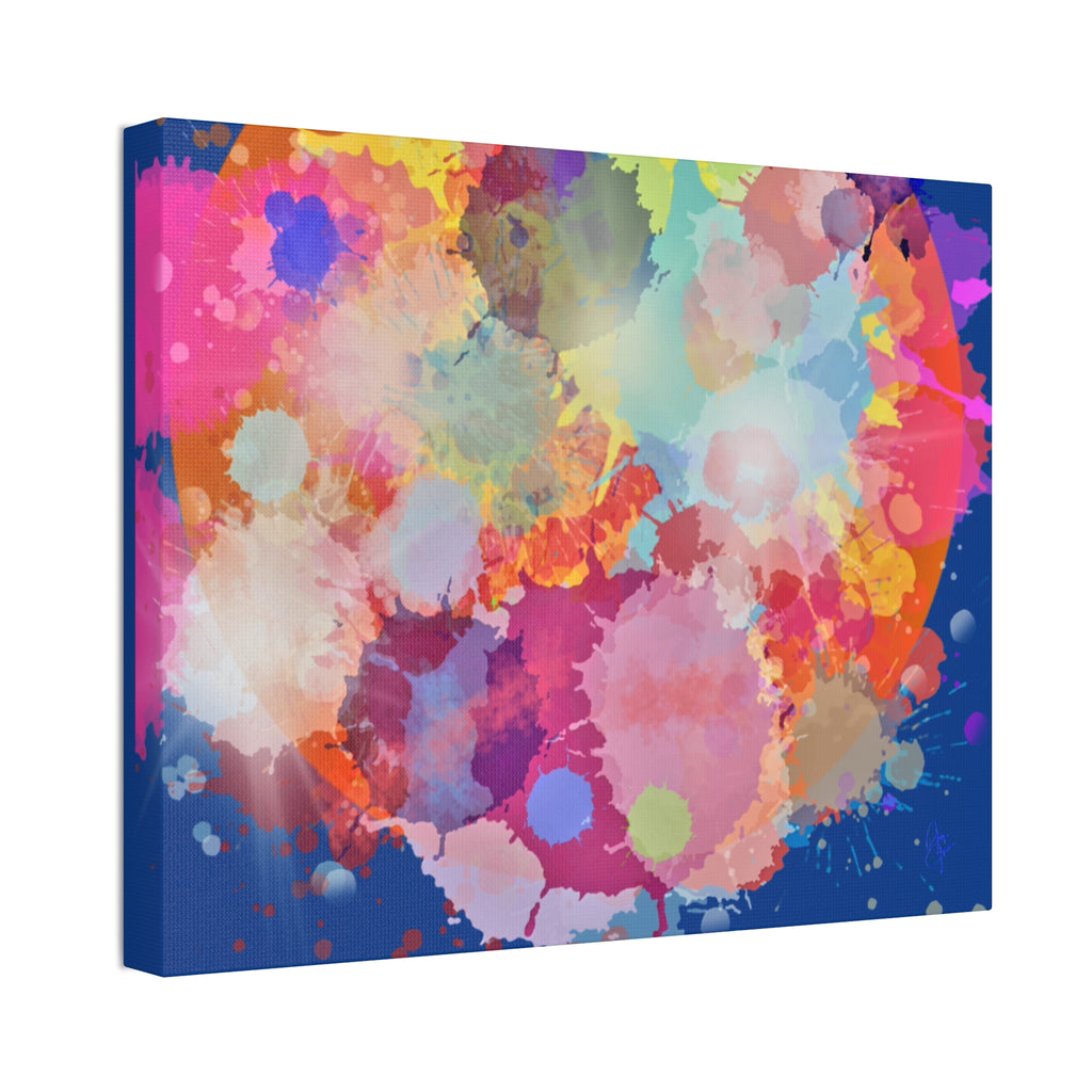 Abstract Color Splash Canvas Print — Vibrant Watercolor Ink Splash Wall Art