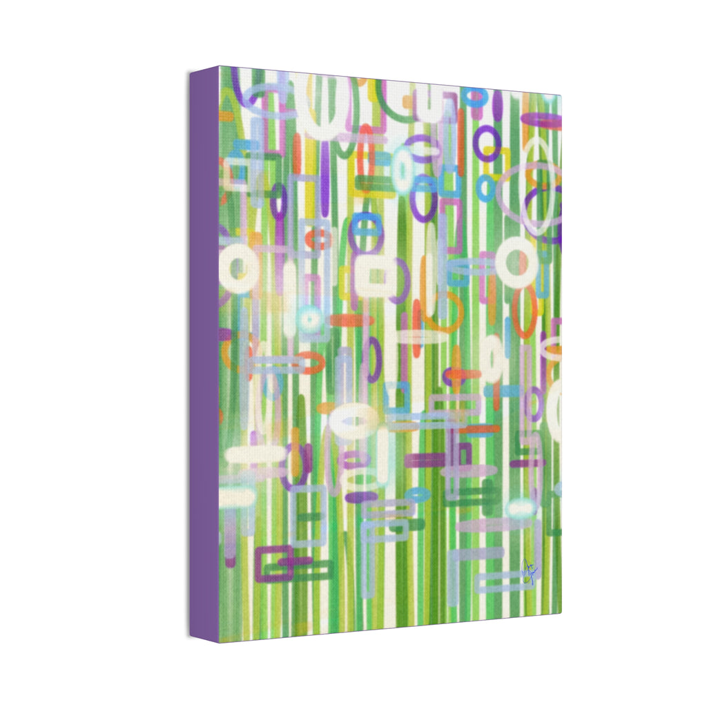 Contemporary Flower Garden Canvas Stretched 1.5"