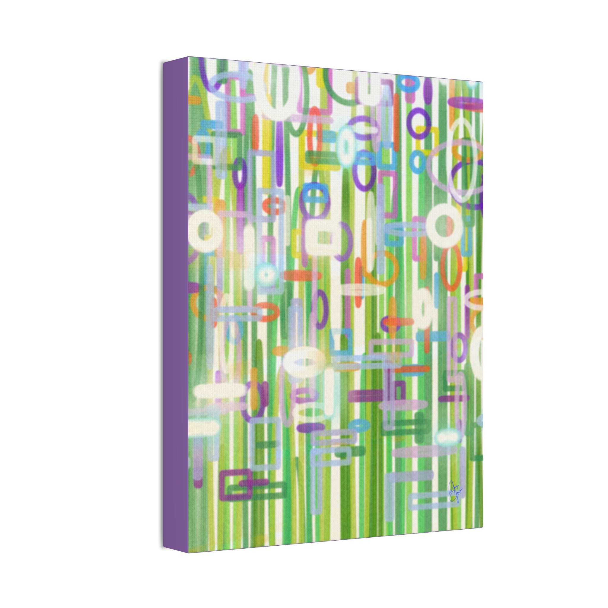 Contemporary Flower Garden Canvas Stretched 1.5"