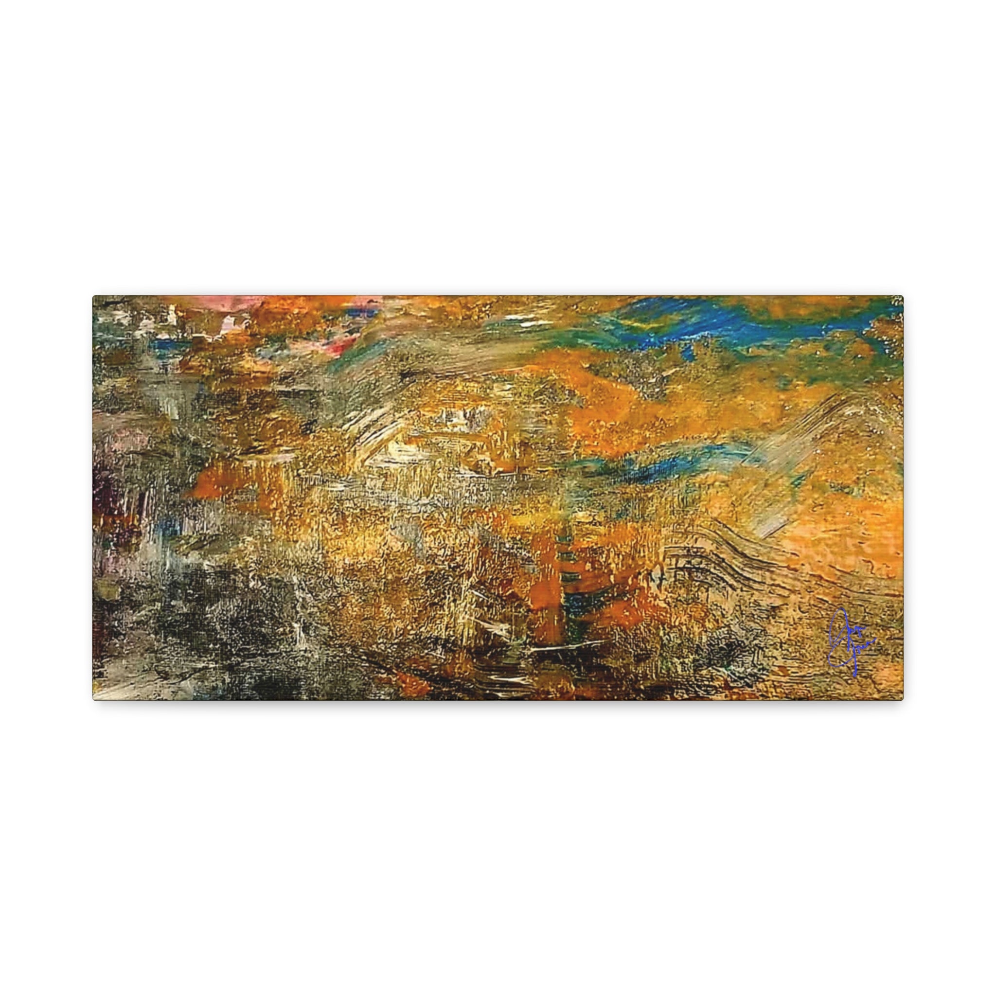 Abstract Autumn Texture Matte Canvas Print — Stretched Wall Art