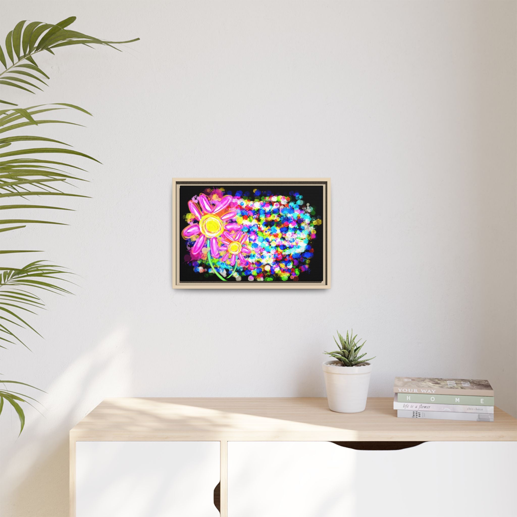Playful Color Matte Canvas Framed Wall Art