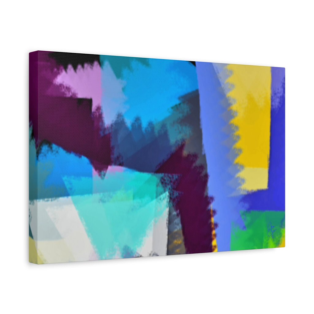 Abstract Color Burst Canvas Print — Vibrant Geometric Wall Art