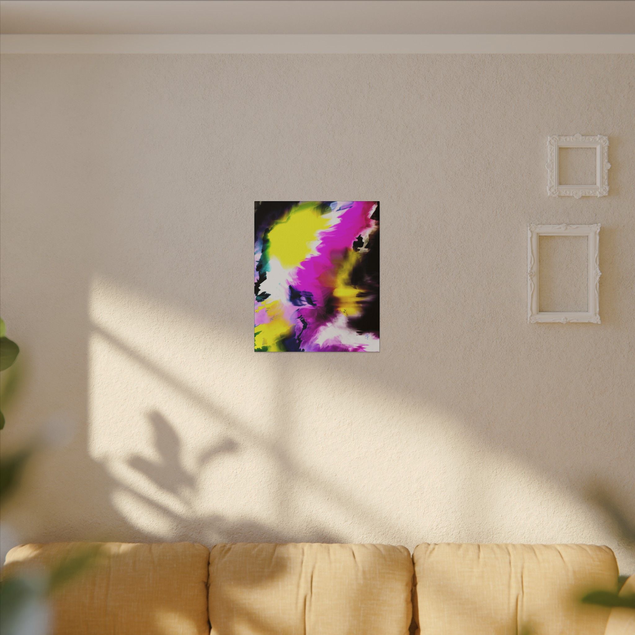 Abstract Color Splash Matte Canvas Wall Art