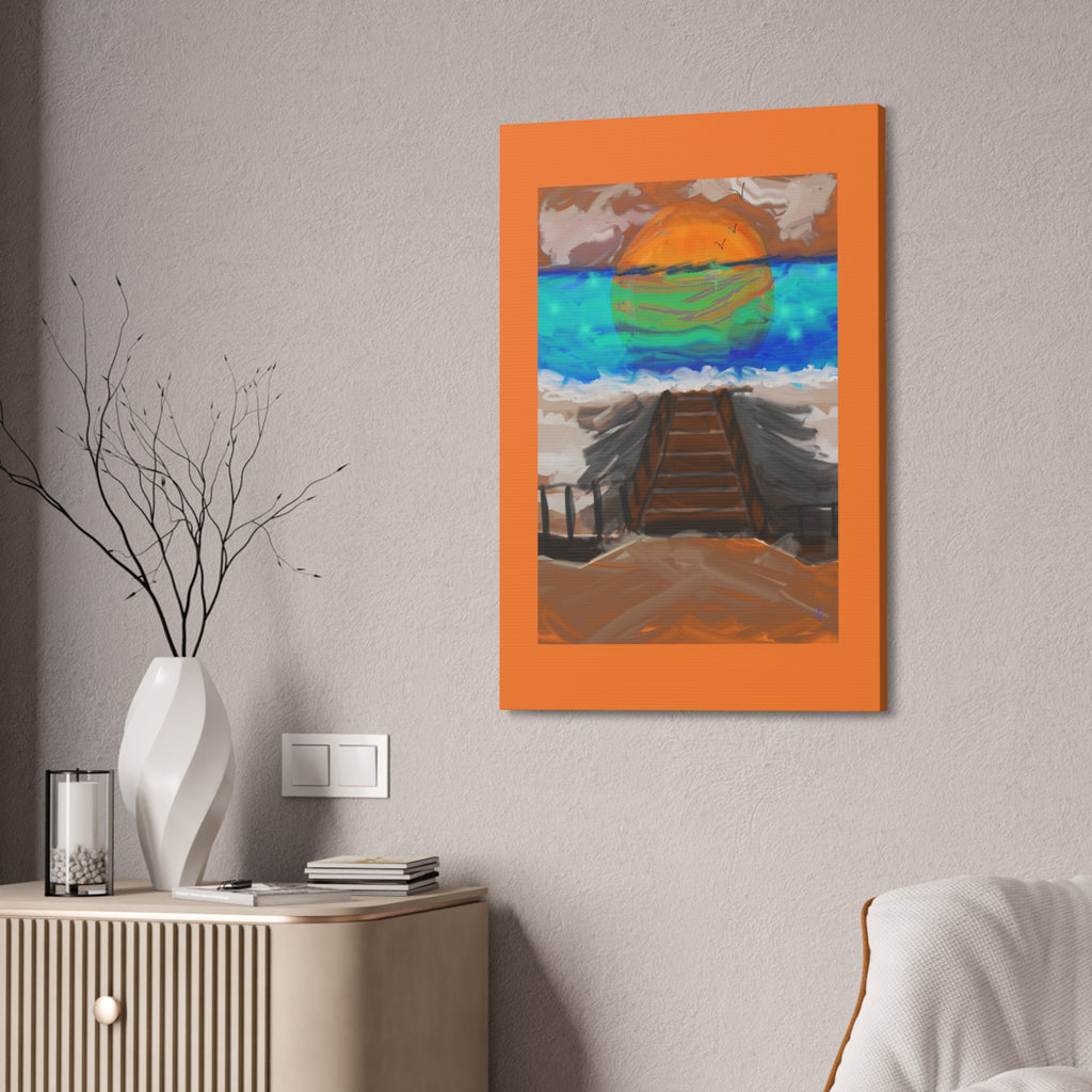 Sunset Beach Canvas Art – Stretched Wall Print