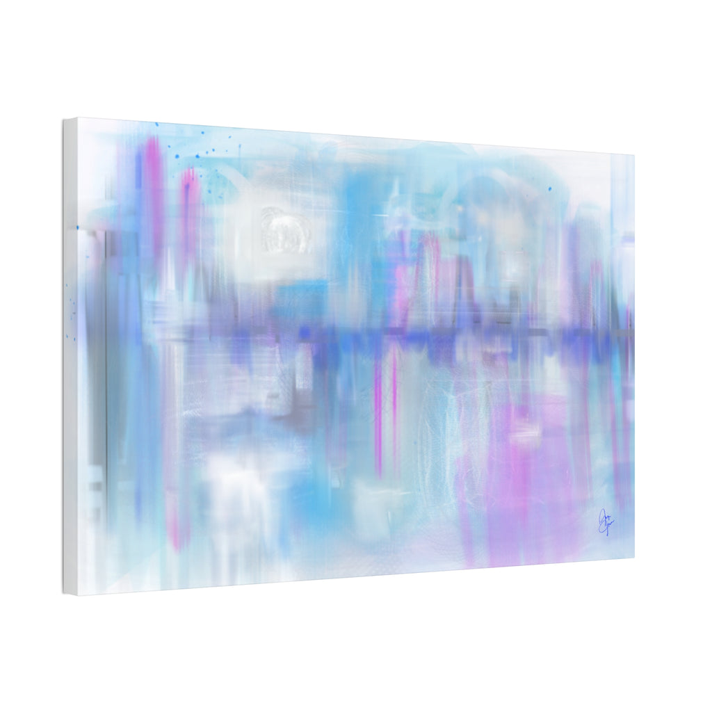 Abstract Pastel Cityscape Canvas Print — Stretched 1.5"