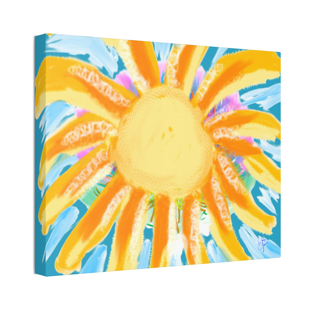 Sunburst Canvas Print — Bright Abstract Sunshine Wall Art (Stretched 1.5")